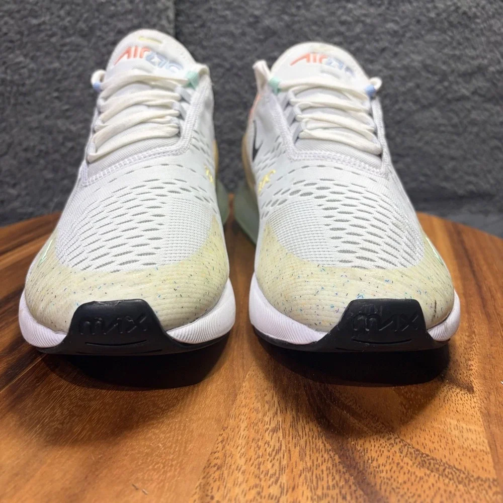 Nike‎ Air Max 270 Mens 11.5 White Sea Glass Arctic Orange DQ7642-100 Sneakers